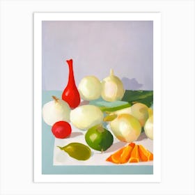 Daikon Tablescape vegetable Art Print