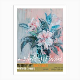 A World Of Flowers, Van Gogh Exhibition Hibiscus 1 Art Print