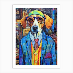 Fashionista 'S Dog Canvas; Oil Painted Glamour Art Print