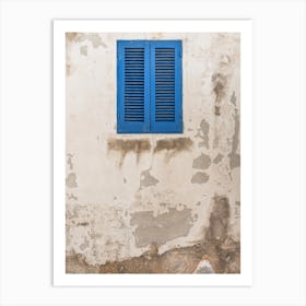 Blue Shutters On An Ancient Wall in Italy Art Print Art Print