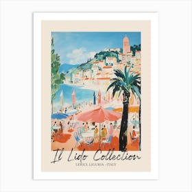 Lerici, Liguria   Italy Il Lido Collection Beach Club Poster 3 Art Print