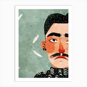 Man With Mustache 1 Art Print