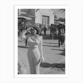 Rodeo Girl Performer Waiting For The Parade Which Will Open The San Angelo Fat Stock Show, San Angelo, Texas By Art Print