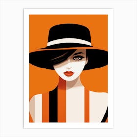 Woman In A Hat 36 Art Print