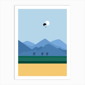 Sky Dive In The Mountains Art Print