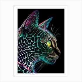 Abstract Cat 15 Art Print