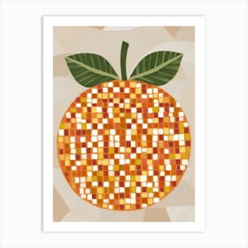 Mosaic Orange 3 Art Art Print