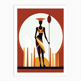 Minimalist Impressions: African Tribe Unveiled Art Print