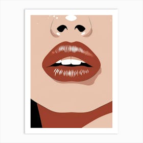 Close Up Of A Woman'S Lips Art Print