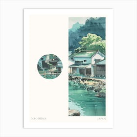 Naoshima Japan 1 Cut Out Travel Poster Art Print