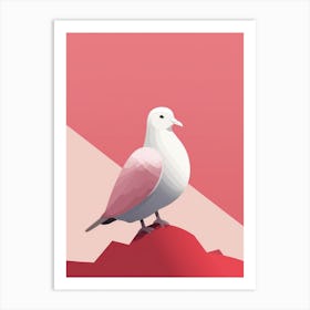 Minimalist Pigeon 2 Illustration Art Print