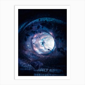 Space Eye Wormhole Astronaut Art Print