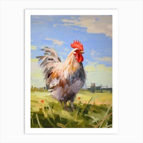 Bird Painting Rooster 2 Art Print