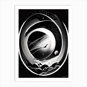 Celestial Noir Comic Space Art Print