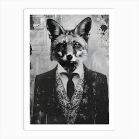 Fox In Suit 1 Art Print