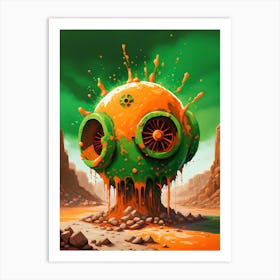 Nuclear Orange 2 Art Print