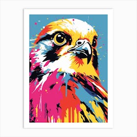 Andy Warhol Style Bird American Kestrel 2 Art Print