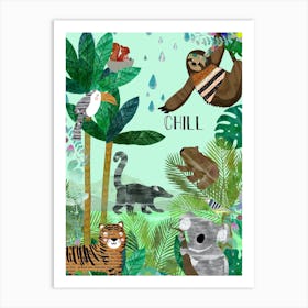 Chill Jungle Nursery Art Print