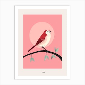 Minimalist Lark 2 Bird Poster Art Print