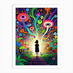 Psychedelic Garden 1 Art Print