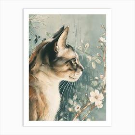 Oriental Shorthair Cat Japanese Illustration 4 Art Print