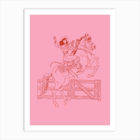 Howdy Cowgirl Art Print