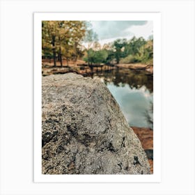 Rock By A River Art Print