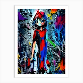 Girl In A Red Hat Art Print