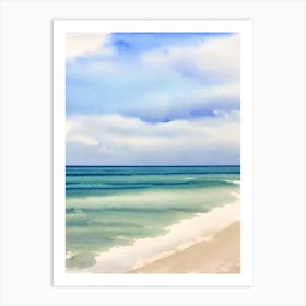 Bribie Island Beach 3, Australia Watercolour Art Print