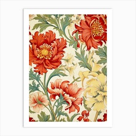 Wallpaper Floral Pattern 12 Art Print