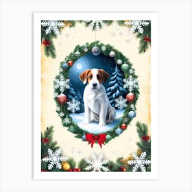 Christmas Dog Art Print