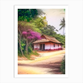 Kep Cambodia Soft Colours Tropical Destination Art Print