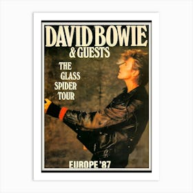 David Bowie & Guests The Glass Spider Tour Europe 87 Music Poster Art Print