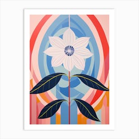 Veronica 1 Hilma Af Klint Inspired Pastel Flower Painting Art Print