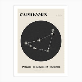 Astrology Constellation - Capricorn Art Print