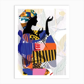 African Woman Modern Art Print