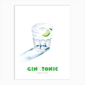 Gin & Tonic Painting Art Print