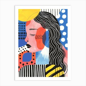 Abstract Portrait Of A Woman 95 Art Print