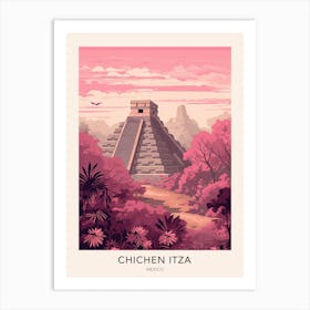 Chichen Itza Mexico Travel Poster Art Print