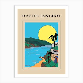 Minimal Design Style Of Rio De Janeiro, Brazil 7 Poster Art Print