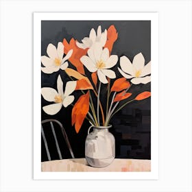 Bouquet Of Autumn Crocus Flowers, Autumn Florals Painting 1 Art Print