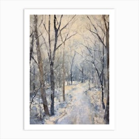 Winter City Park Painting Forest Park St Louis 4 Art Print