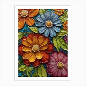 Colorful Flowers 2 Art Print