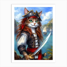 Pirate Cat 2 Art Print