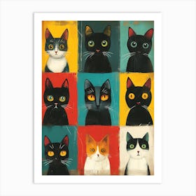 Cats Canvas Print Art Print