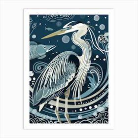 Blue Heron 10 Art Print