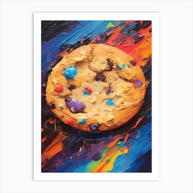 Chocolate Chip Cookie Oil Painting 5 Art Print
