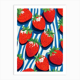 Strawberries Fruit Summer Illustration 8 Art Print