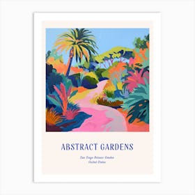 Colourful Gardens San Diego Botanic Garden Usa 4 Blue Poster Art Print