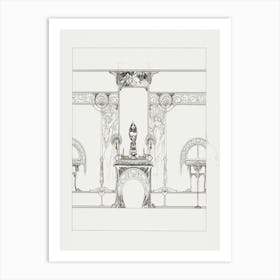 Decor For The Fireplace For The Fouquet Boutique, Alphonse Mucha Art Print
